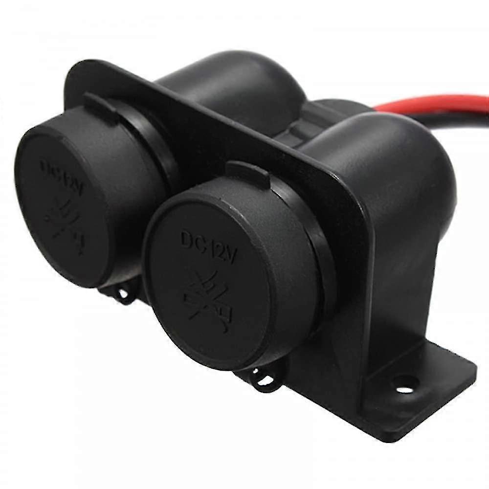 Double Hole Power Socket, Dc12v Motorcycle Cigarette Lighter Waterproof For Boat Motorbike Mower Tractor Rv Atv