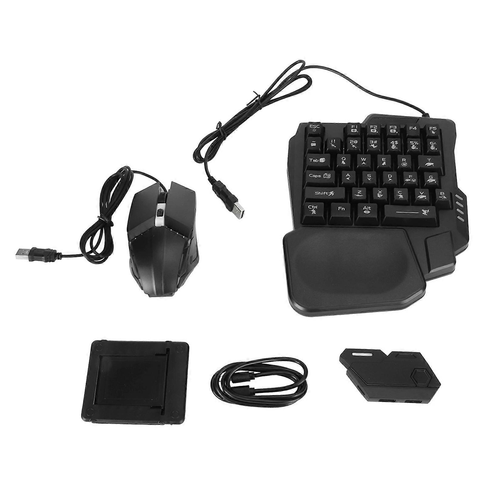 4 in 1 Mobile Game Combo Pack Bluetooth 5.0 Gaming Keyboard Mouse Converter with K13 Keyboard G4 Mouse and Phone Stand NO.5659
