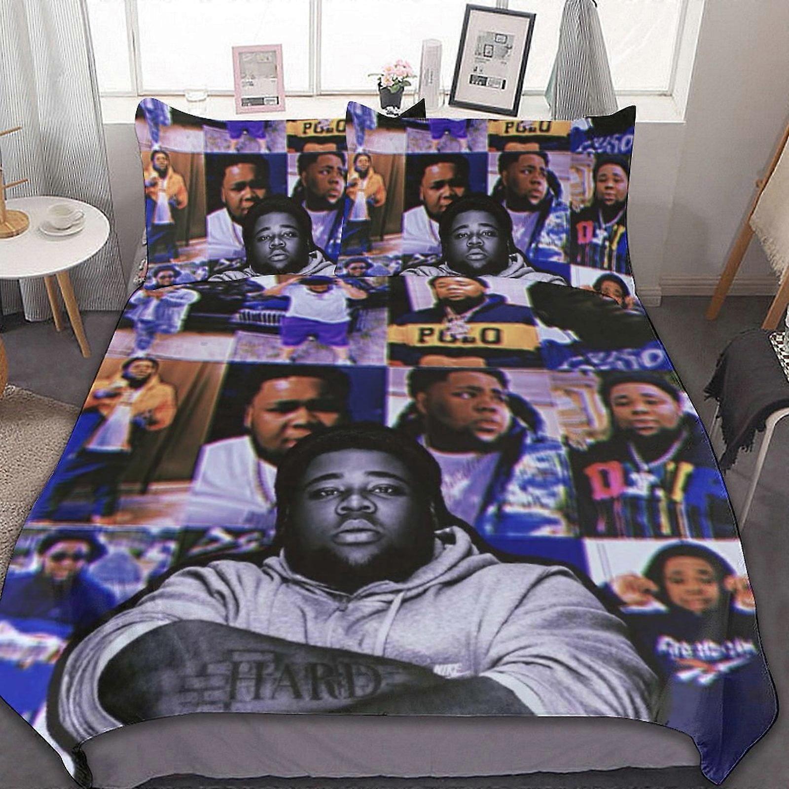 d384 Music Rod Wave 3 Peças Conjuntos de Cama Conjuntos de Edredom Macio Decoração Presentes de Quarto Com 1 Capa de Edredom 2 Fronhas fv384