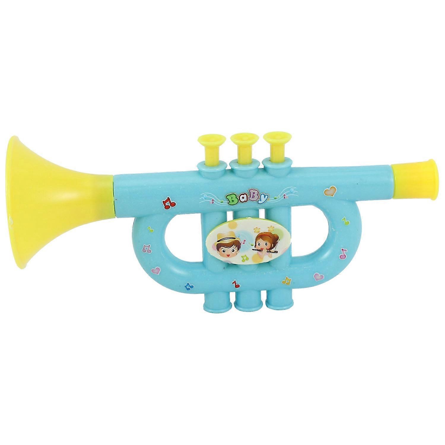 Colorful Children'S Blowable Trumpet Trumpet Instrument Toy Random Color Pattern