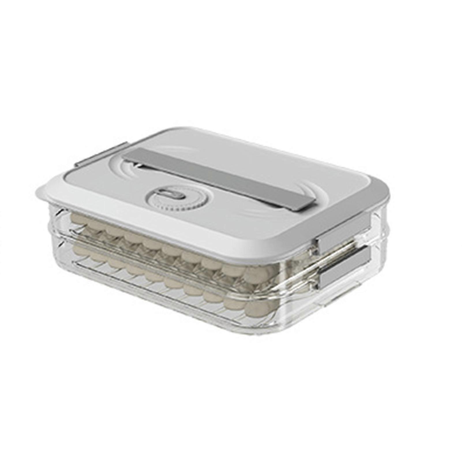 1/2/3/4 Layer Clear Dumpling Boxes with Timer Multifunctional Space-Saving Food Carrier for Meats Buns