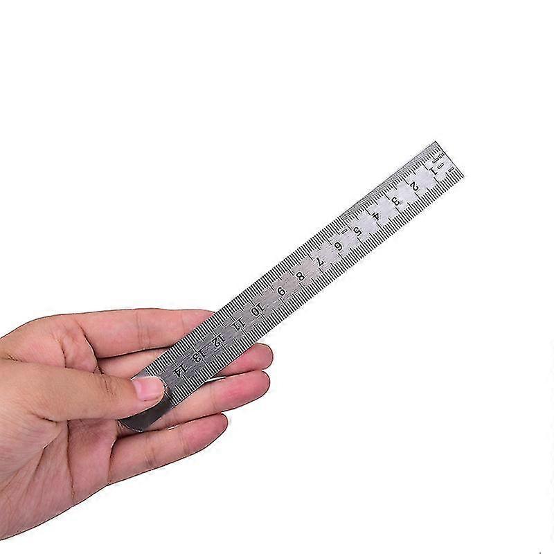 1pc Metric Rule Precision Double Sided Measuring Tool 15cm Metal Ruler