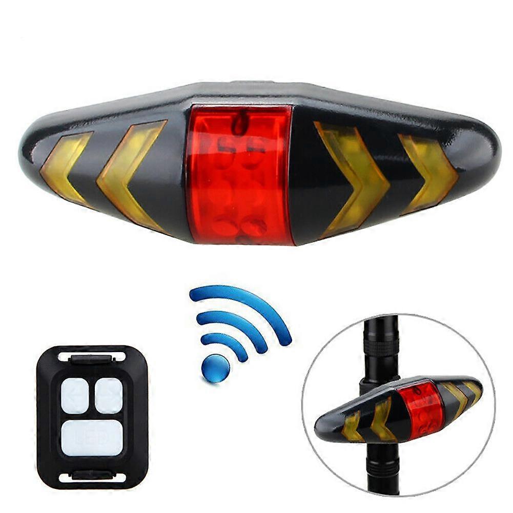 LED Indicator Bike Rear Tail Laser Turn Signal Light Wireless Remote