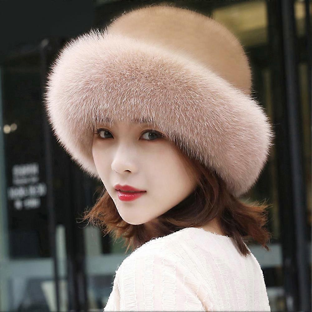 Winter Hats Women\'s New Haphazard Fashion Ear Warm Imitation Mink Fur Thickening