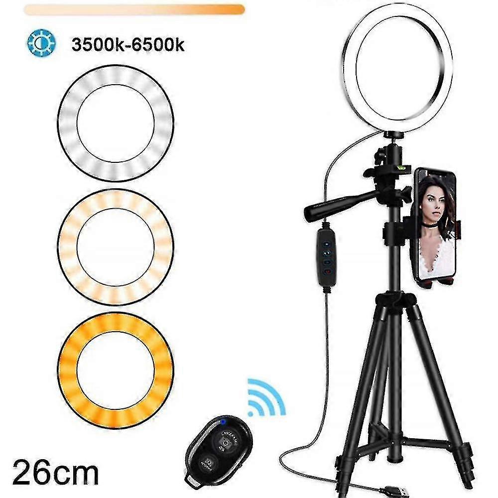Led Ring , Ph Tr With Tooth Remote For Makeup/ Stream/ie/phot