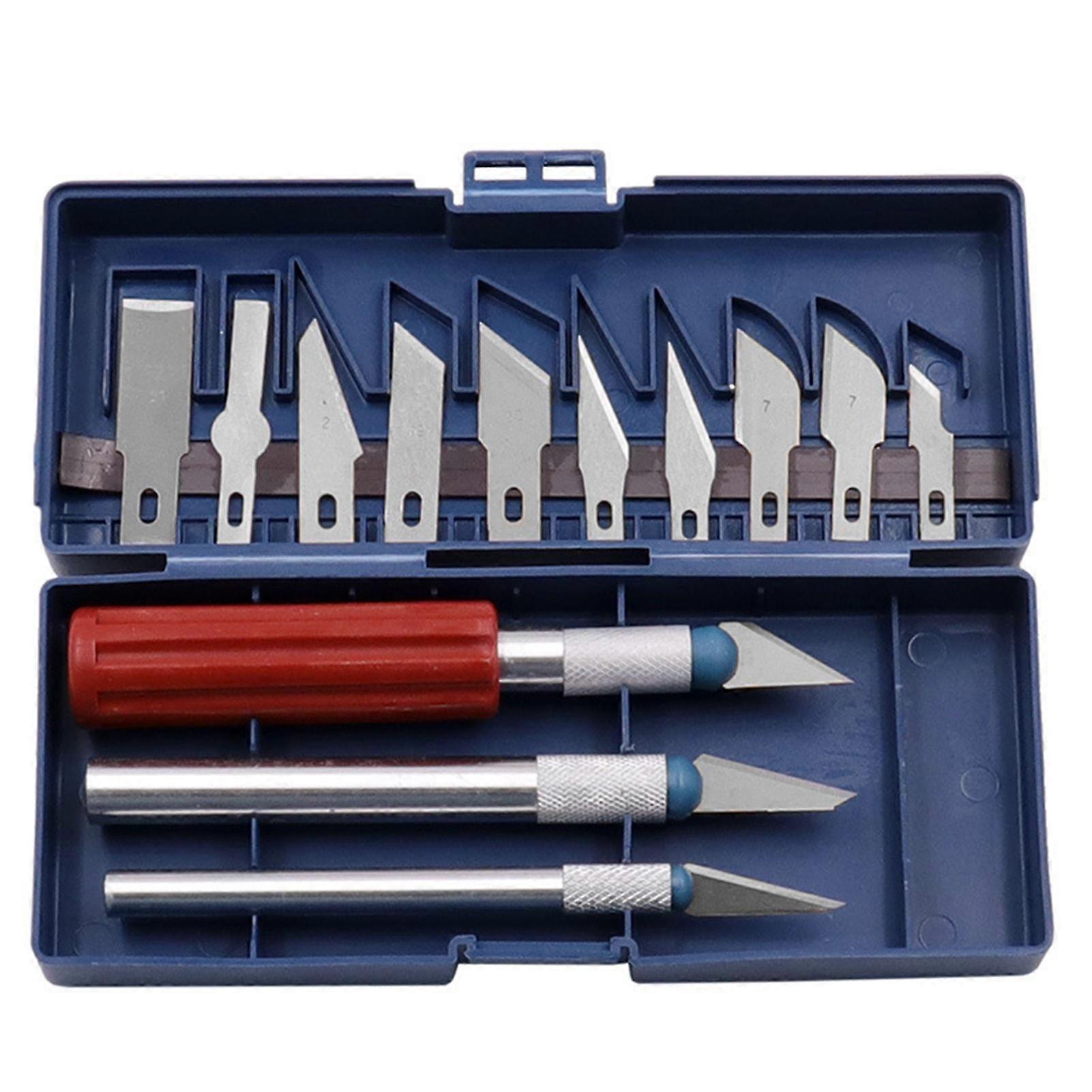13Pcs Woodworking Mold Making Deburring Fruit Carving Tool Hand Chisel Knife Kit Mengxi