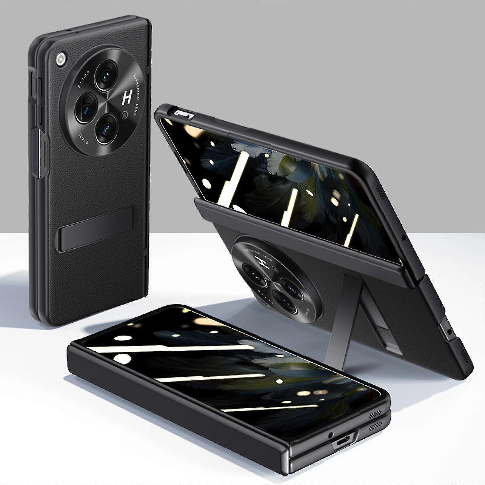 For Oneplus Open Case With Privacy Screen Protector & Hinge Protection, Luxury Protective Slim For Oneplus Open Cover With Kickstand