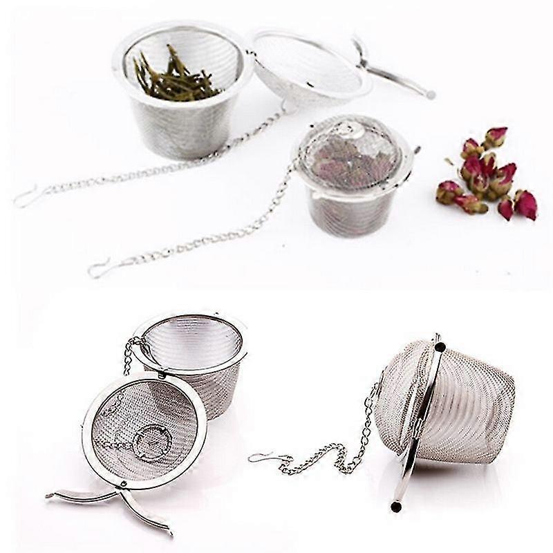 1pc Stainless Steel Tea Infuser Sphere Locking Spice Tea Ball Strainer Mesh Infuser Tea Filter Strainers Kitchen Tools