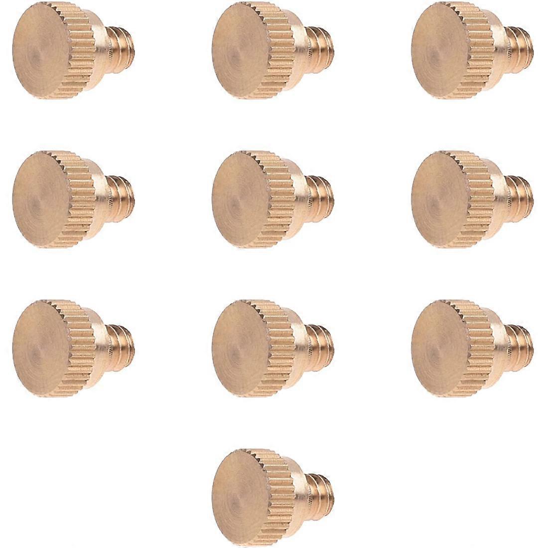 10PCS 10/24 Screw Thread Brass Misting Nozzle Plug Low Pressure Atomizing Mist Nozzle for Outdoor C