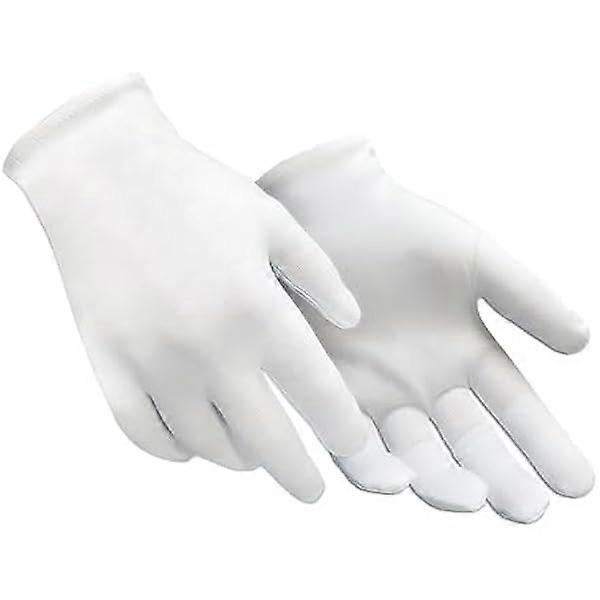 60ペア-手袋ホワイトコットン保湿手袋女性夜間用手袋乾燥ハンド用