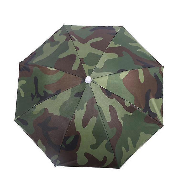 Windproof And Rainproof Head-mounted Folding Umbrella, Sun-shading Outdoor Hat