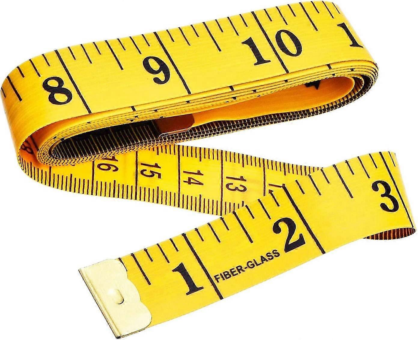 Double Sided Tailoring Tape Measure Soft Tape Tailors Tape Measure For Chest/waist, 150 Cm Yellow