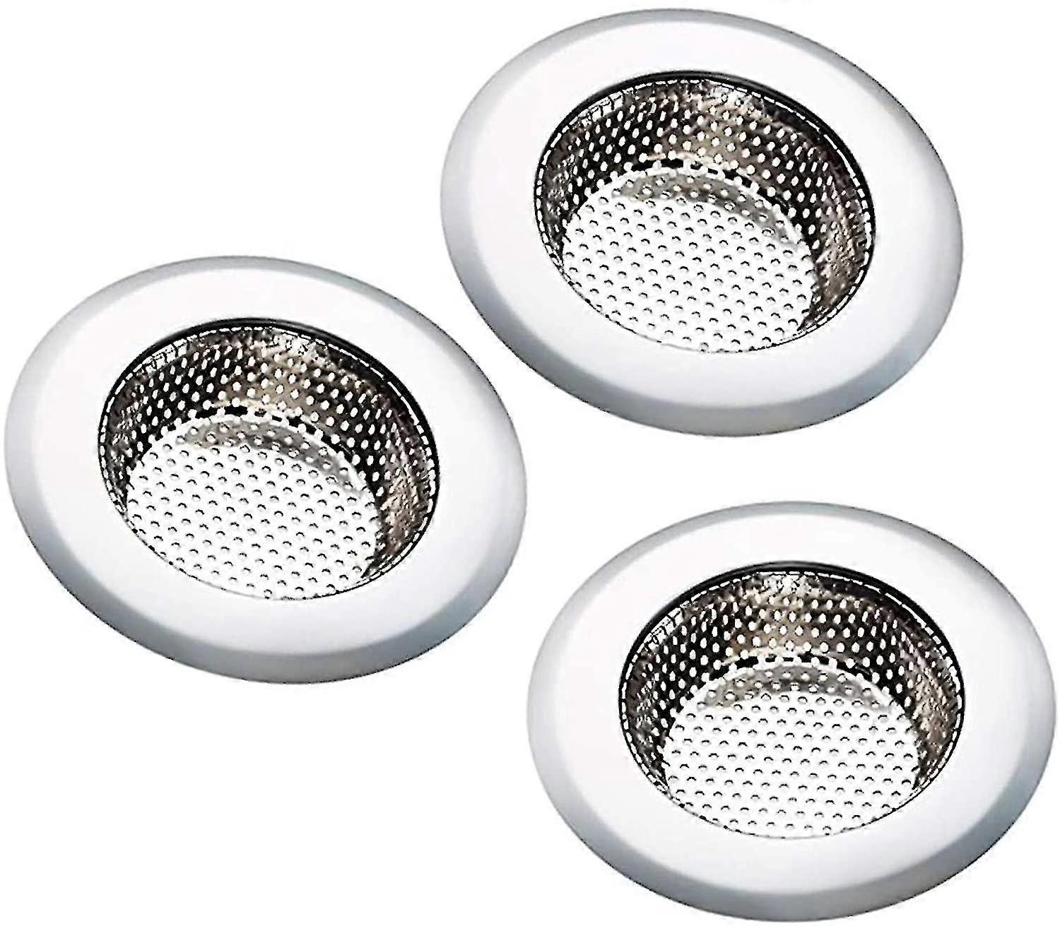 Sink Filter Kitchen Sink Colander Kitchen Sink Strainer(3 Pcs, Silver)