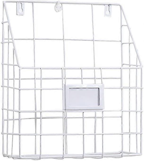 1pc Magazine Rack / Portariviste in metallo per ufficio e ingresso (bianco)