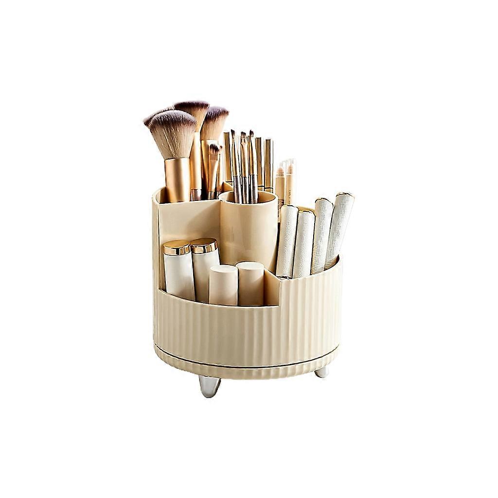 Desktop Cosmetic Storage Box 360 Rotating Makeup Brush Holder Organizer