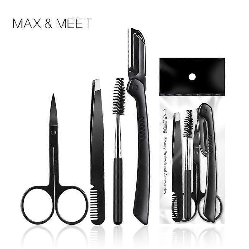 4pcs Eyebrow Set With Black Case Eyebrow Kit
