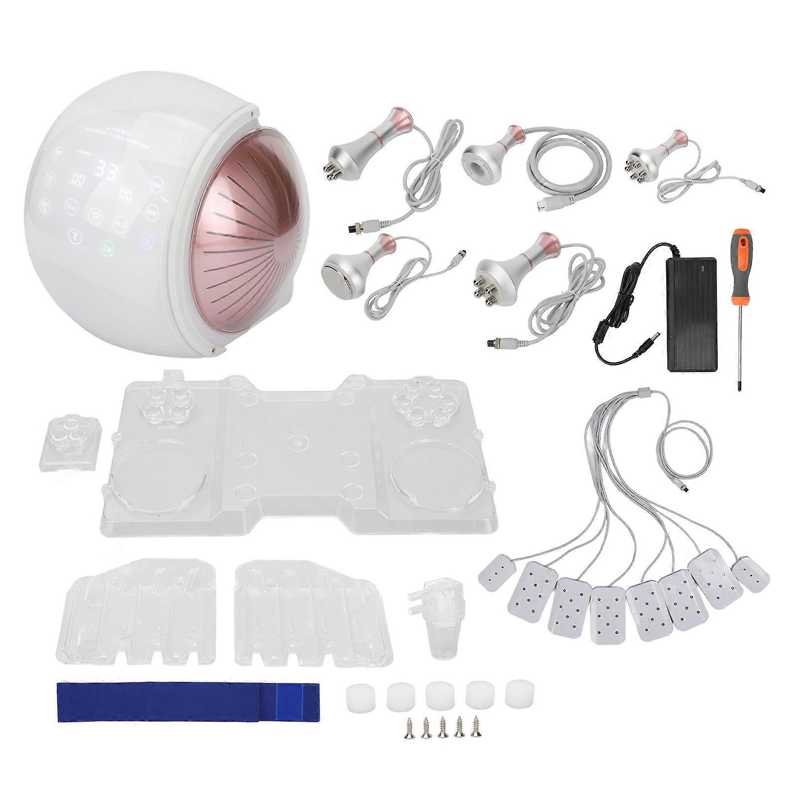 6 in 1 80KHz Cavitation Machine Wrinkle Removal Cupping Weight Loss Body Shaping Instrument 100240V UK Plug