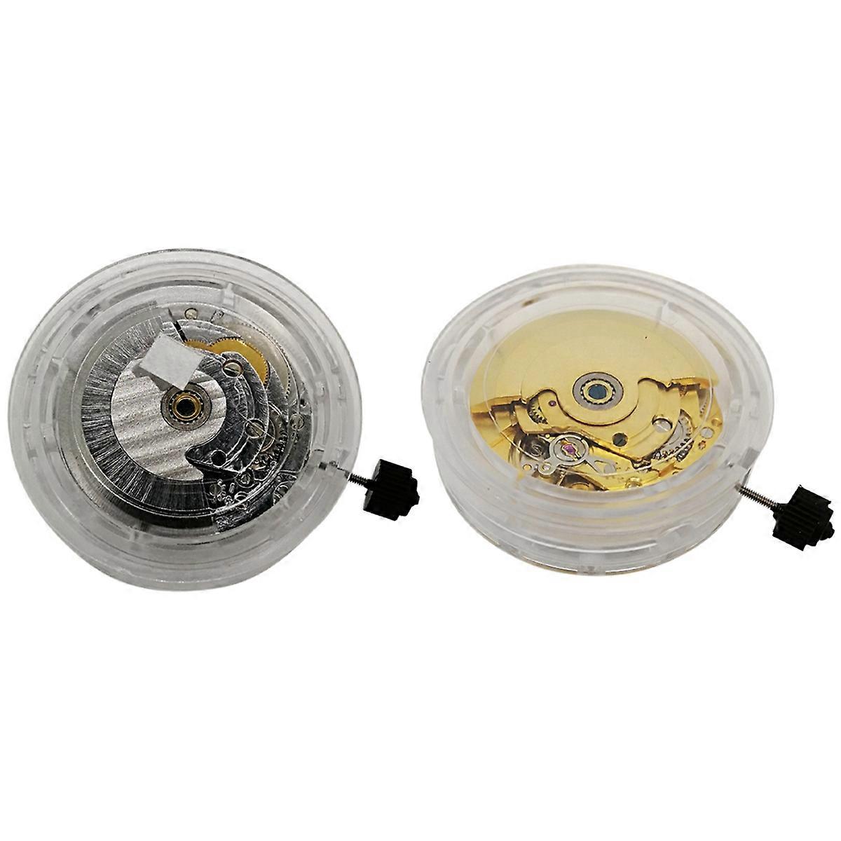 2Pcs ETa 2824 Movement Replacement Mechanical Automatic Movement Date Display Watch Repair Tool Sil