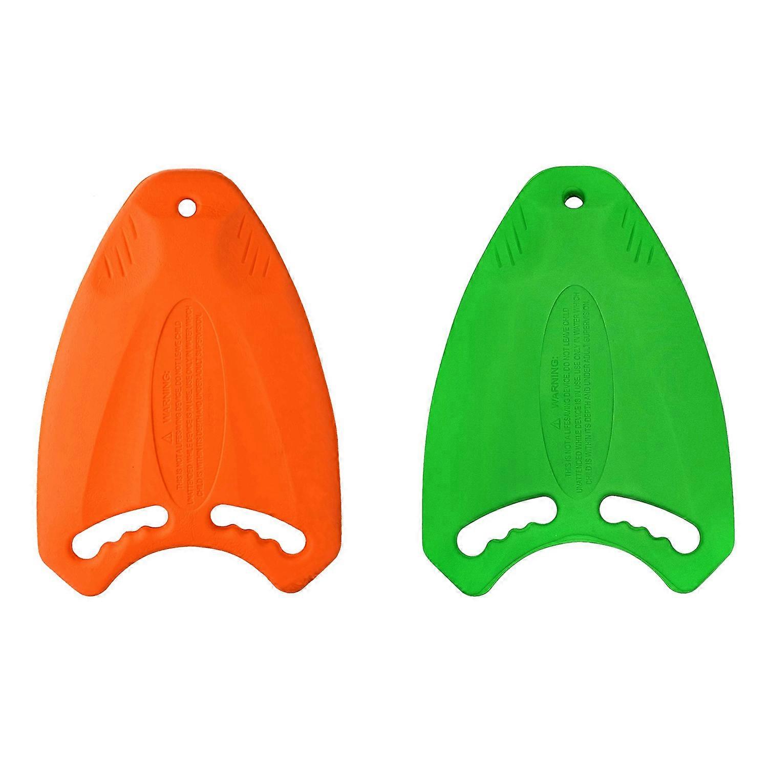 2x Green/Orange Swim Board EVA Back Float Kickboard Safe Training Aid Plate Surf Water for Adult Ch