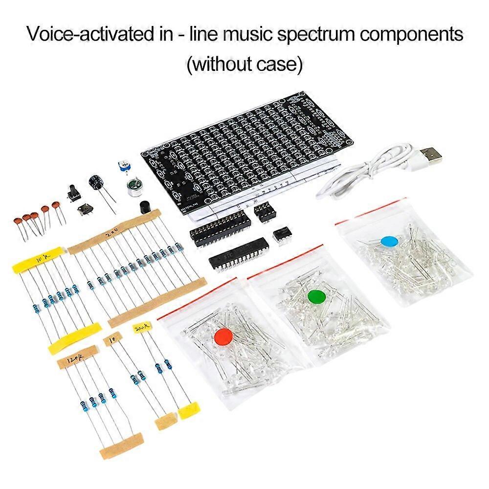 DIY Soldering Project Spectrum USB Mini Electronic Display Sound Activated Home Stereo Speaker DIY Kits for Leaning Soldering