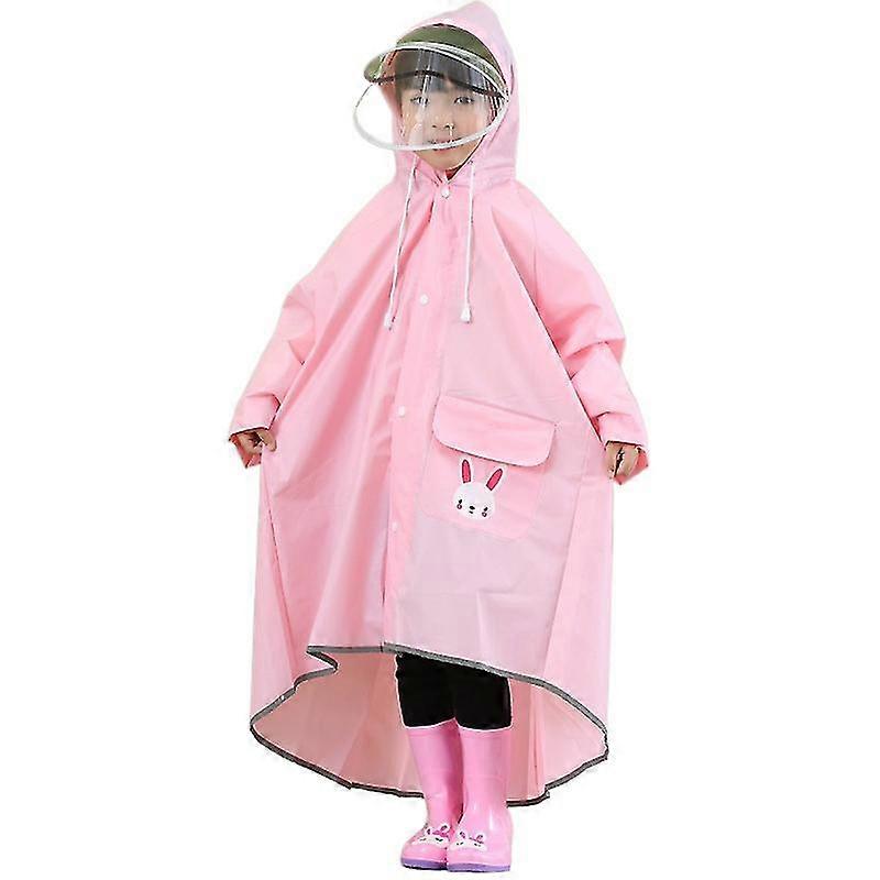 Children's One-piece Mackintosh Waterproof Transparent Rain Poncho Cartoon Rain Poncho