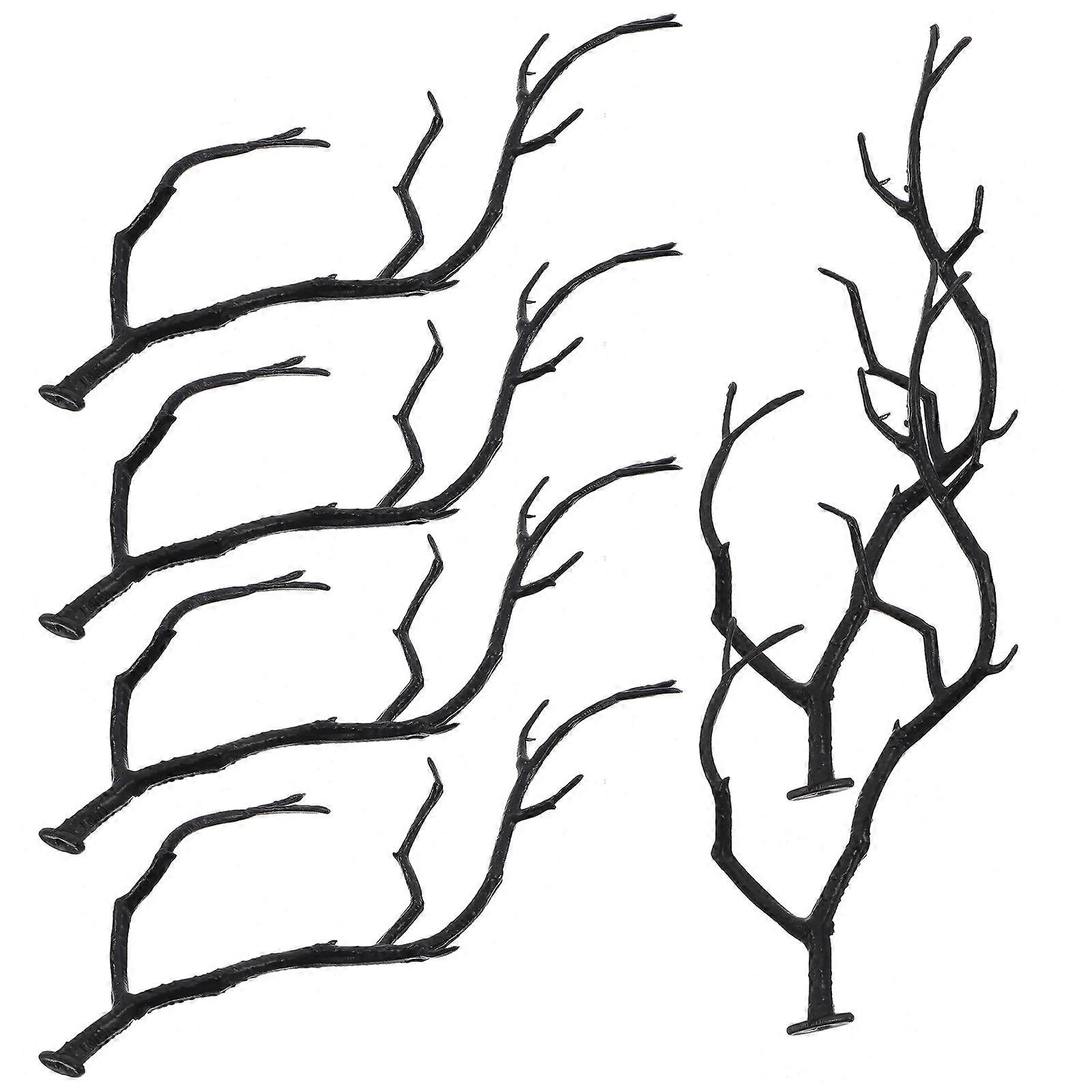 6pcs Artificial Coral Branches Twigs Tree Branches Crafts Decorative Branches Halloween Decor