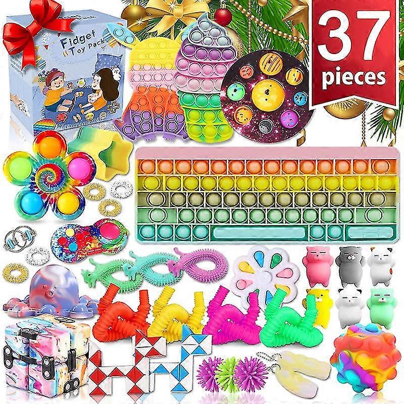Countdown Blind Box Decompression Keychain Pinch Music Adult Decompression Toy Calendar Set