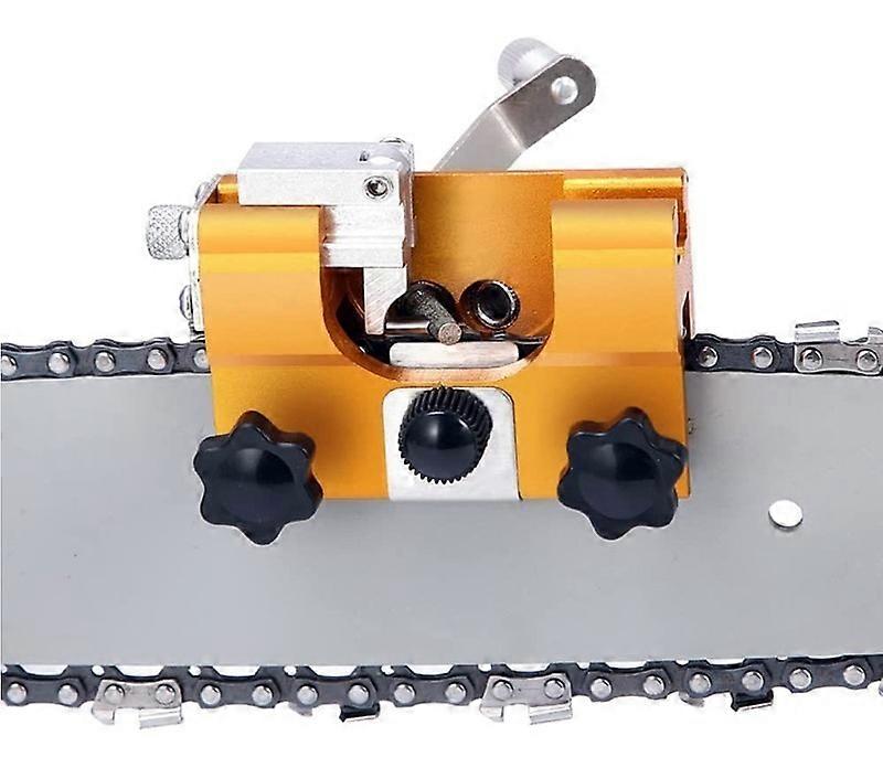 Chainsaw chain sharpening jig,chain sharpeners,hand sharpeners Portable chain sharpening tools Chain sharpening jig(Yellow)(1Set)