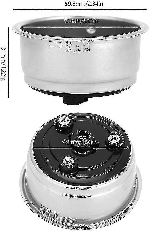 فلتر قهوة اسبريسو من الفولاذ المقاوم للصدأ - سلة 51 مم 1 كوب لتخمير القهوة المحسن