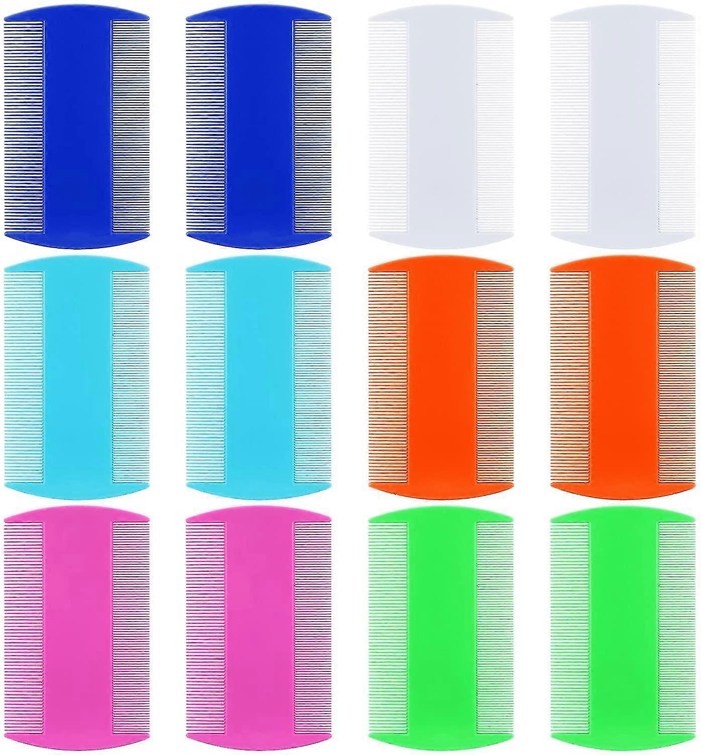 Cat Dog Flea Comb, 12 Pieces Flea Removal Grooming Comb Double Side