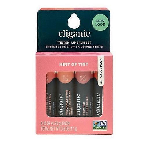 Cliganic 有色润唇膏 Non-GMO，4 片