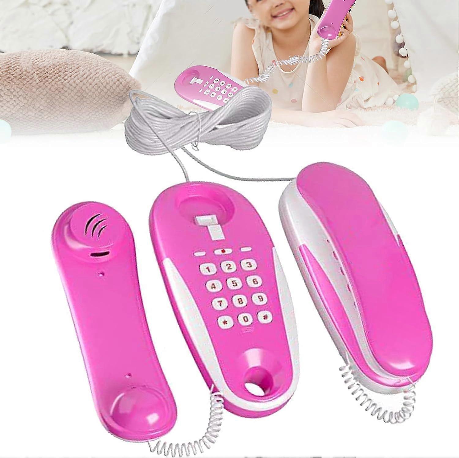 Realistic Call Simulation Wired Intercom Phone, Children's Playhouse Toy