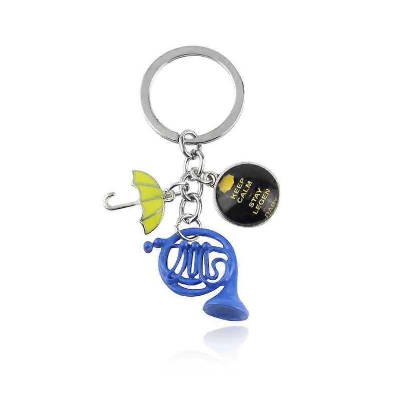 Sac à main en forme de corne pendentif porte-clés pendentif cadeau (bleu) 1 pièce