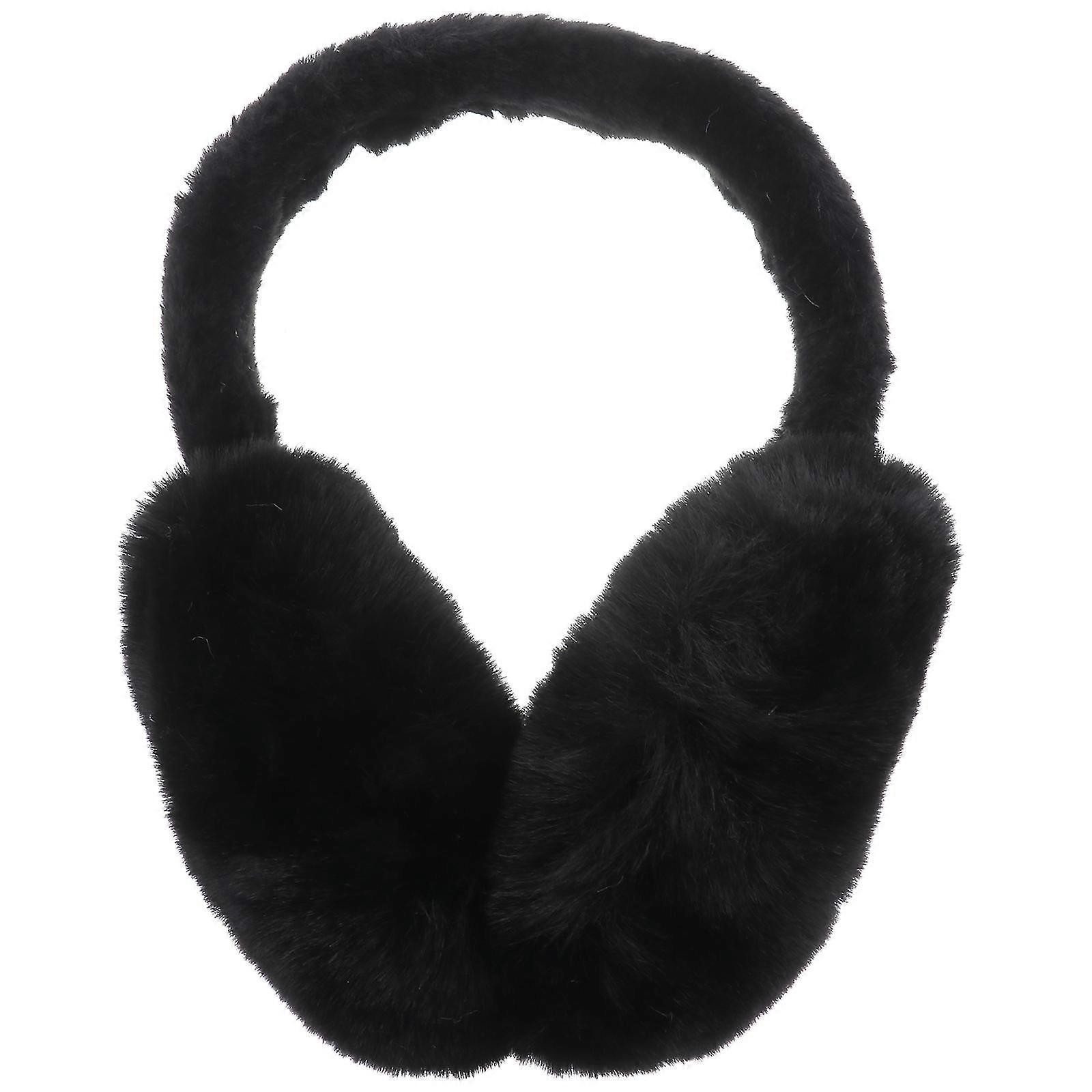 1PC Cold and soft windproof creative cute earmuffs(Black)