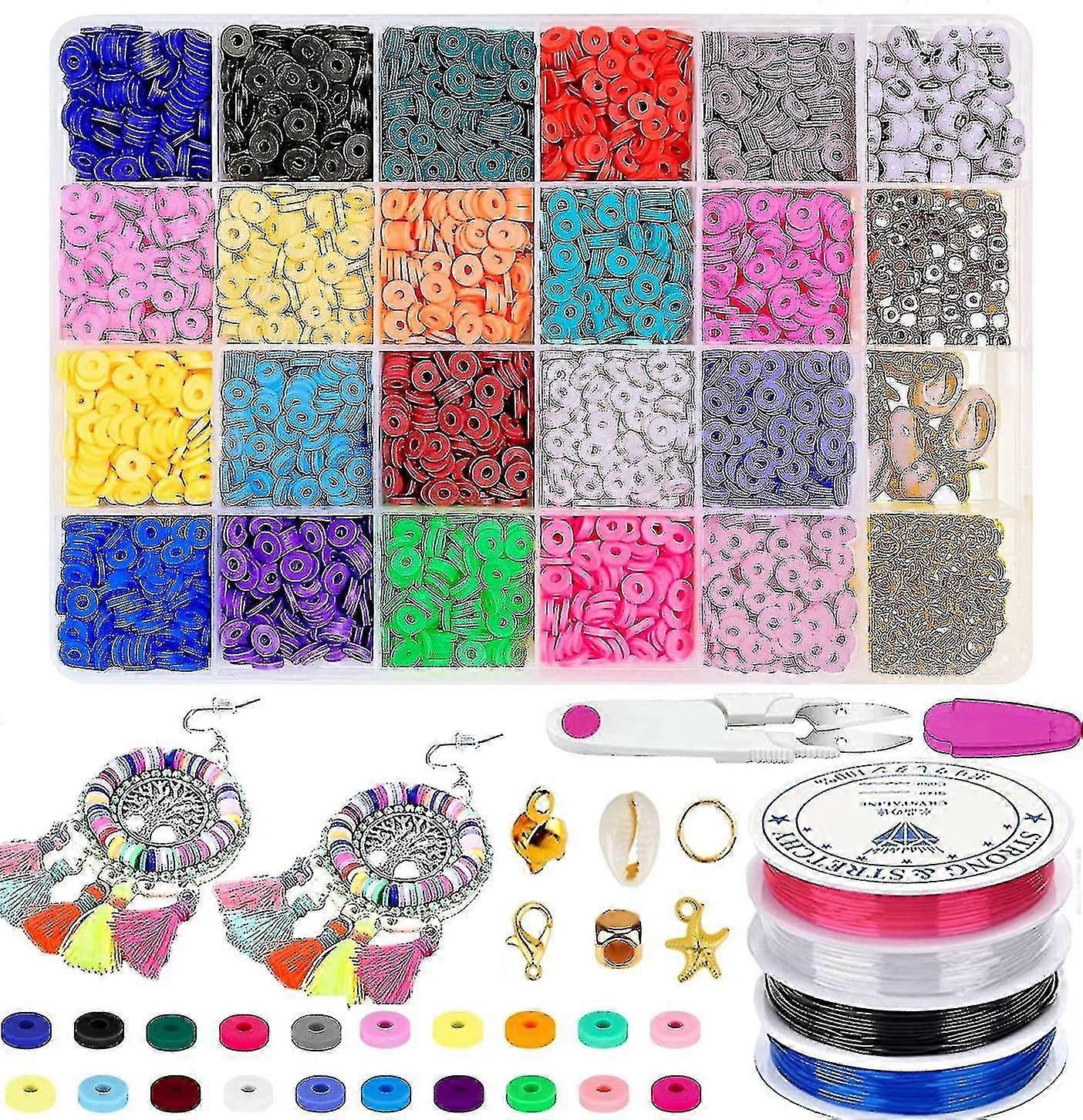 4285 kpl savisetit setti 20 väriä tasainen pyöreä polymeerisavi välike metrit litteä savi äreät korujen valmistus