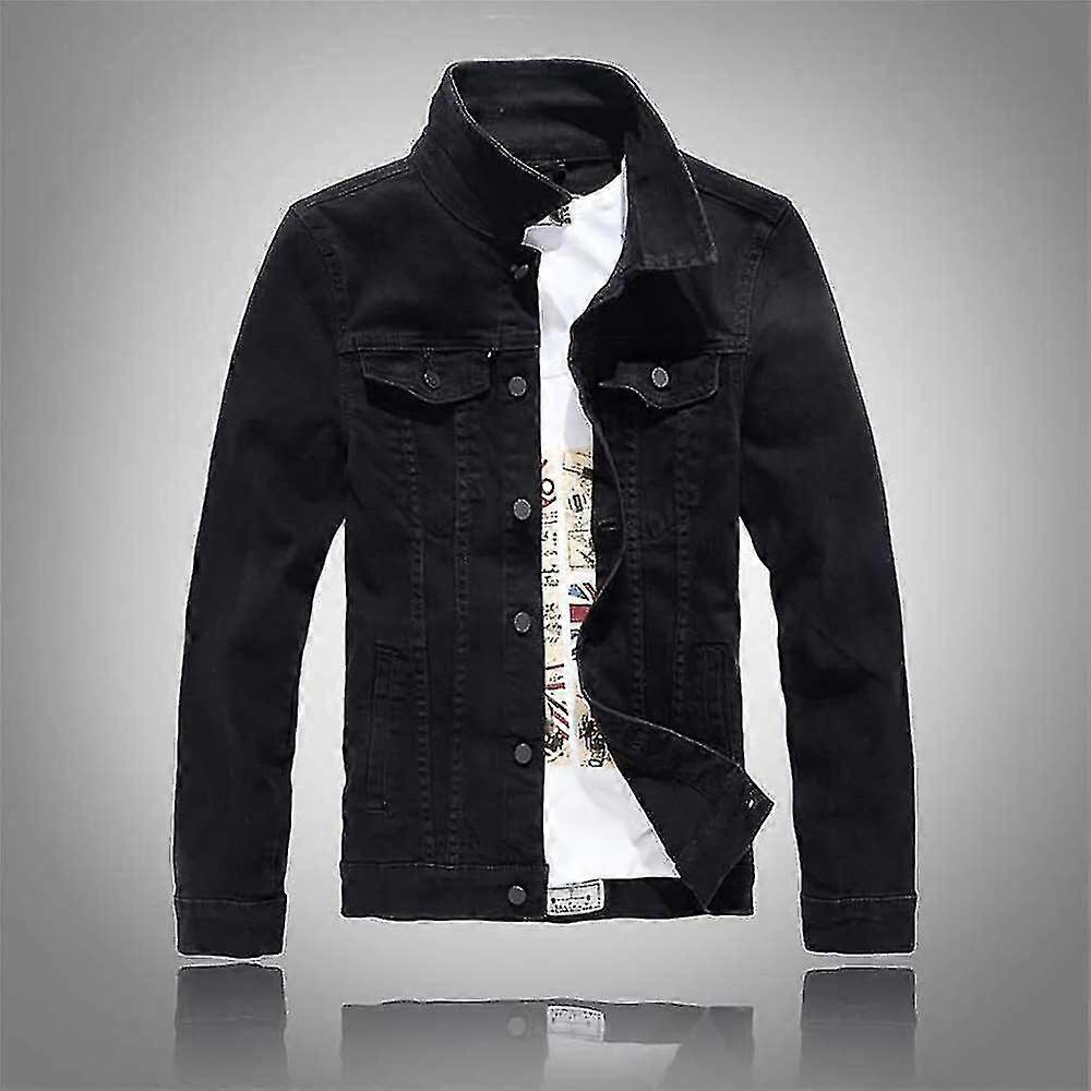 2024 Moda Erkekler Denim Ceket Kovboy Beyaz Kot Ceket Erkekler Rahat Slim Fit Kot Ceket Pamuklu Ceket Dış Giyim Erkek Giysileri - ya
