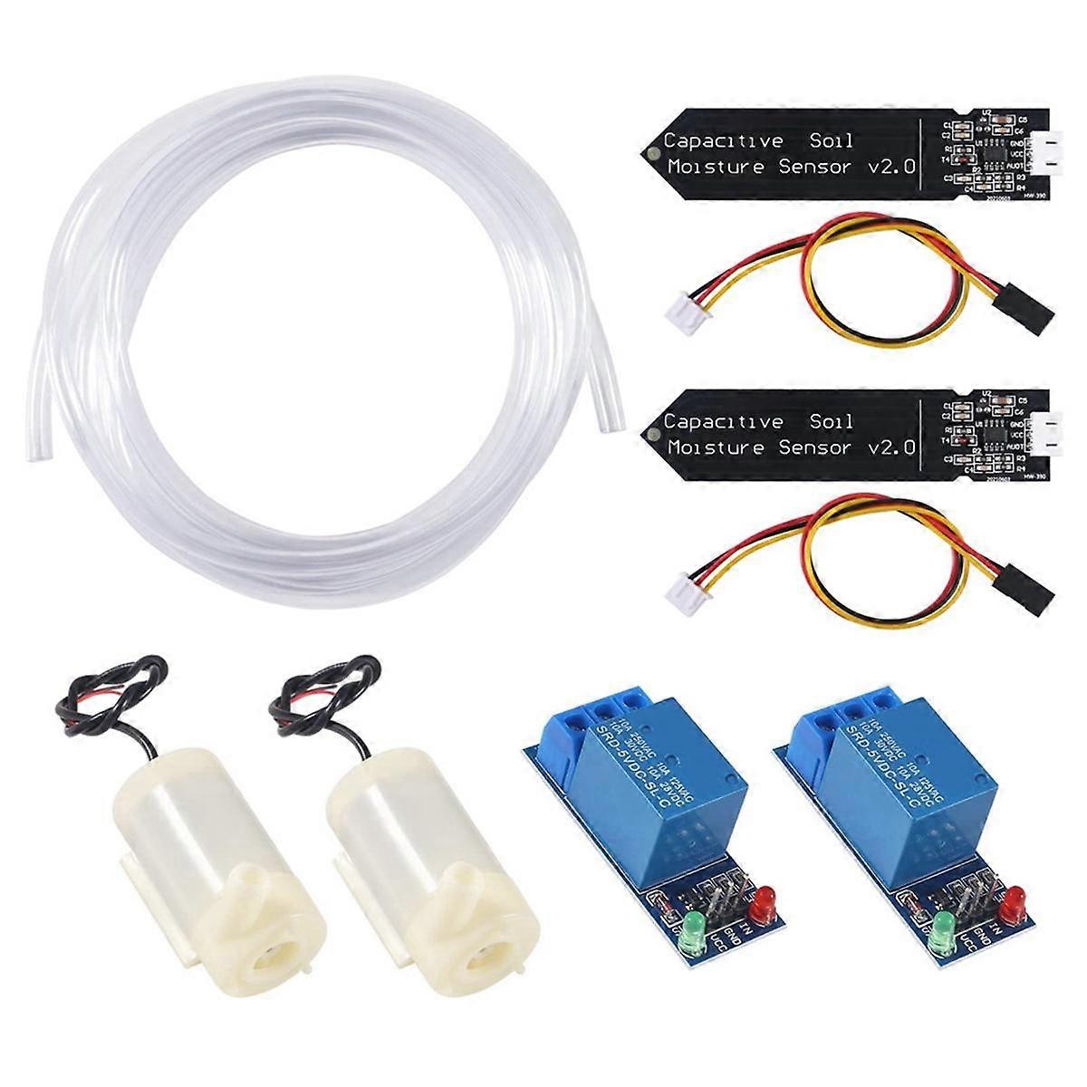 1set Automatic Irrigation DIY Kit Watering System Capacitive Soil Moisture Sensor and Water Pump fo