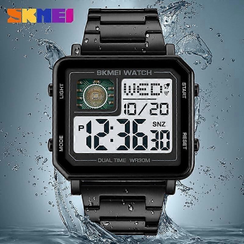 Reloj electrónico para hombres Números grandes 3ATM Reloj digital