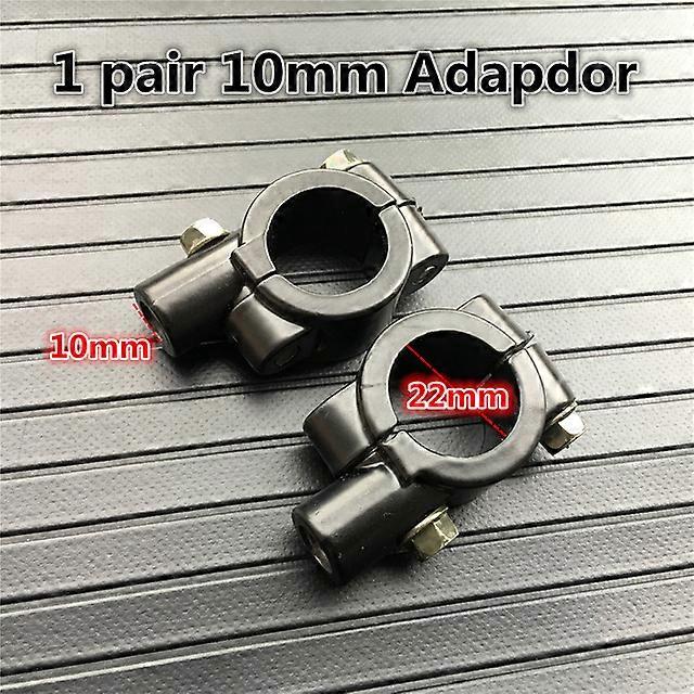 QX 2Pcs/Pair Motorcycle Mirror Scooter E-Bike Rearview Mirrors Electrombile Back Side Convex Mirror 8mm 10mm Black Carbon Fiber