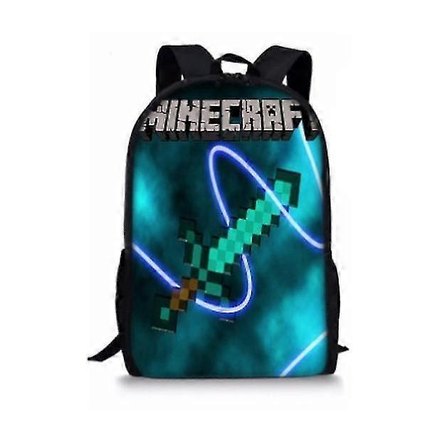 Minecraft backpack children school bag organizer B