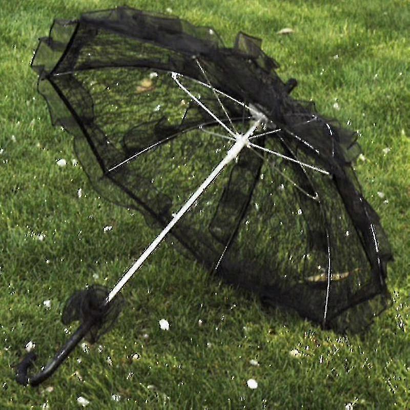 60 سنتيمتر النساء السيدات القطن الرباط المظلة مظلة الزفاف حفل زفاف اليدوية -5