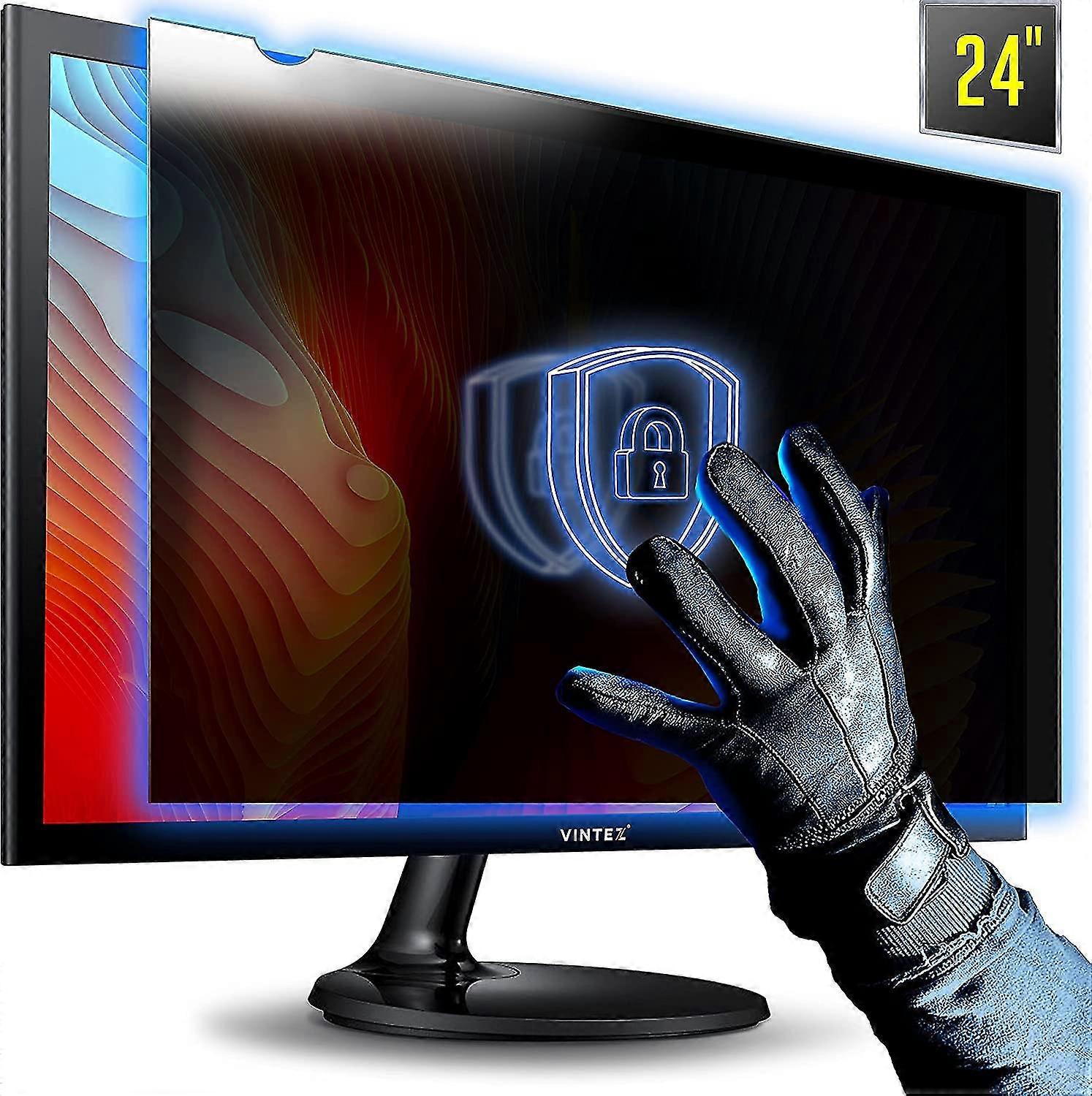 24 Inch Computer Privacy Screen Filter For 16:9 Widescreen Computer Monitor - Anti-glare - Anti-scratch Protector Film For Data Confidentiality - We O
