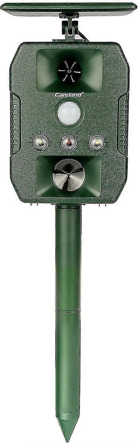 2 In 1 Solar Powered Animal Repeller With Infrared Sensing Detector Strobe Lights Changing Frequency Ultrasound Cats Foxes Deer Skunks Birds Deterrent