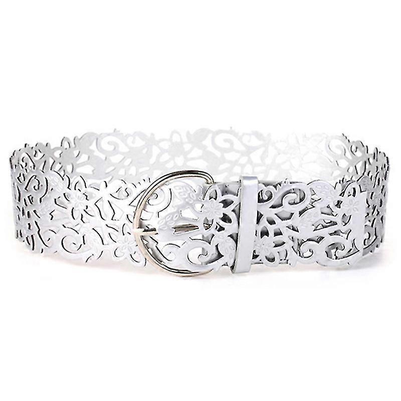 Moderiktiga ihåliga bälten för kvinnor med brett spänne i midjan