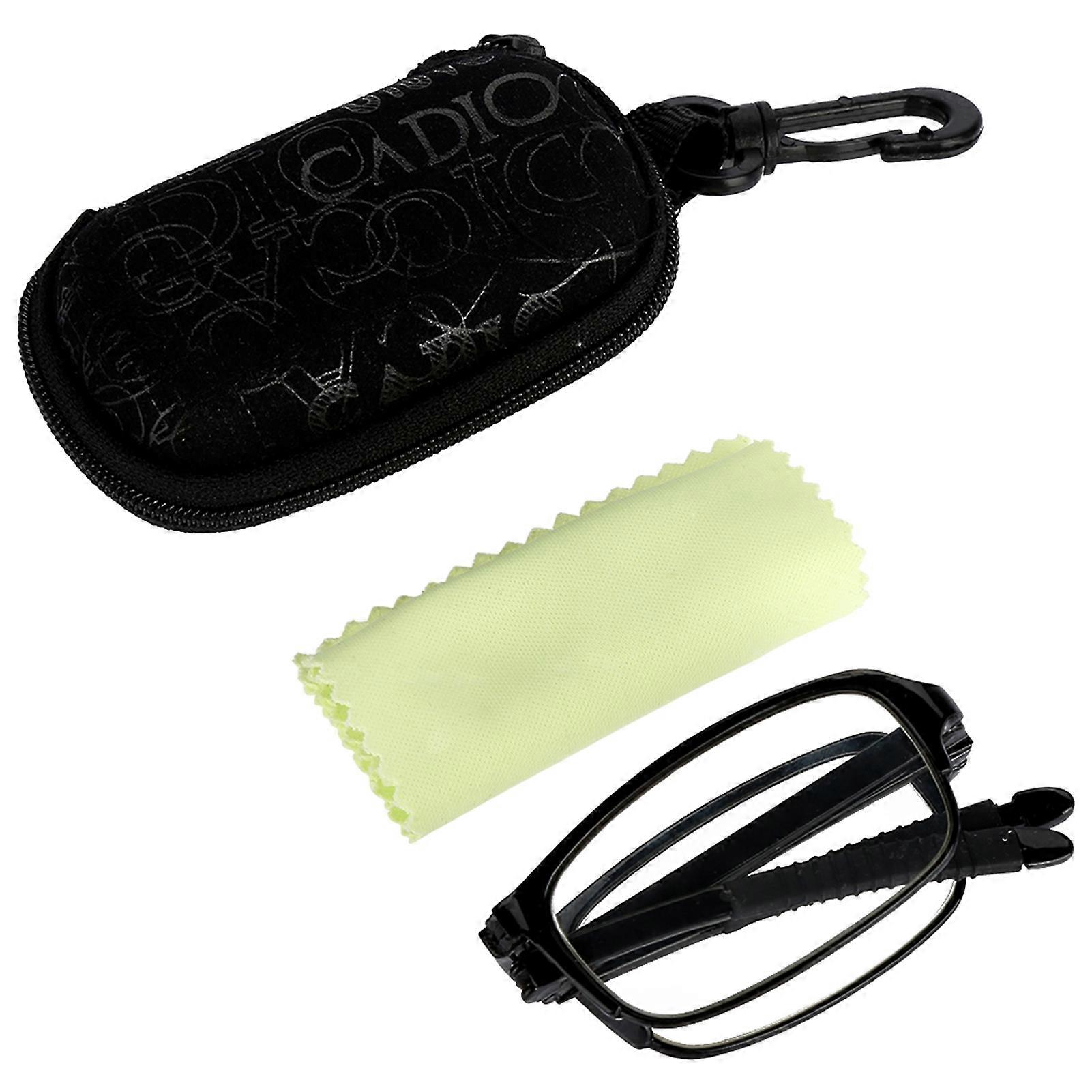 Unisex Foldable Reading Glasses, Lightweight, Black
