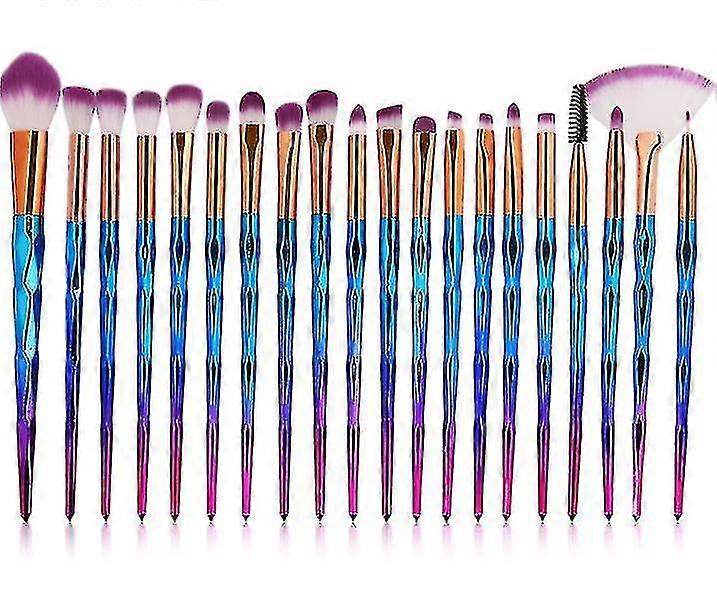 20 Pack Professional Synthetic Foundation Makeup Brush Set(mauve)