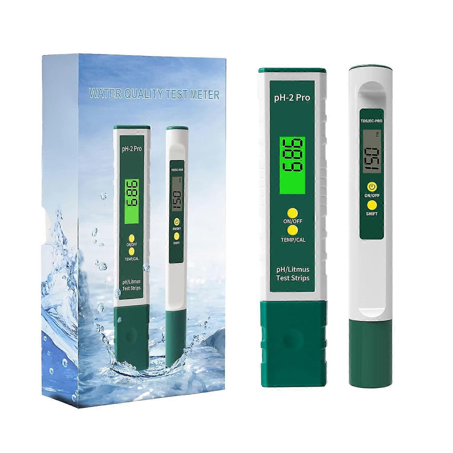 Digital pH Meter, pH Meter 4-in-1 TDS EC Temp pH Meter