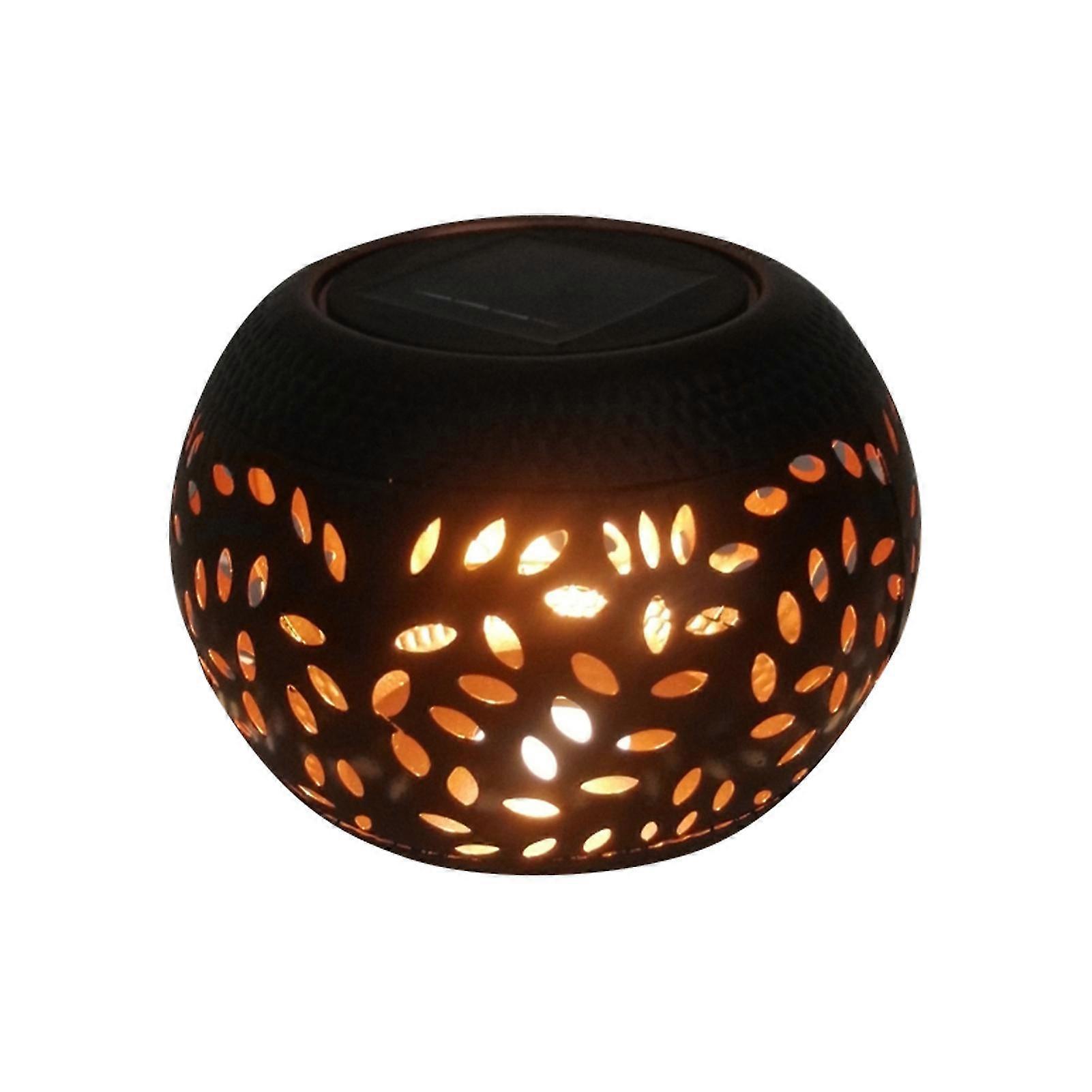 Pathway Gift Dancing Flickering Flame Solar Lantern Outdoor Waterproof LED Light