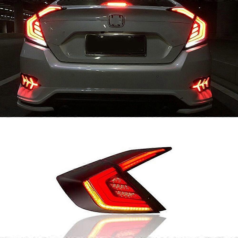 LED Rear Tail Light Braking Reverse Lamp Assembly For Honda Civic 2016-2018 hpy