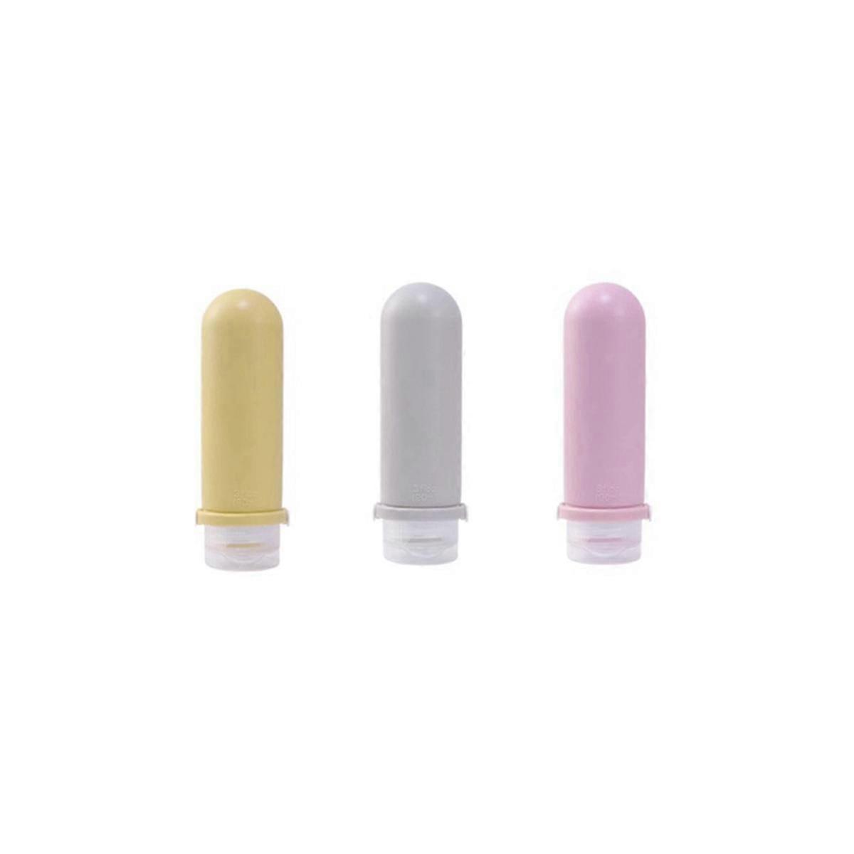 Portable Silicone Travel Bottles Liquid Container Empty Refillable Packing Lotion Shampoo Container Cream Trip 90ml D